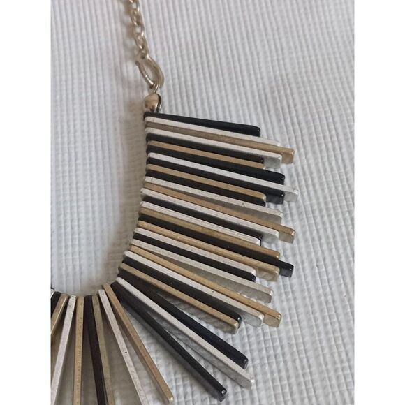 Park Lane Black Gold and Silver Toned Mixed Metals Nirvana Statement Necklace - Picture 4 of 9